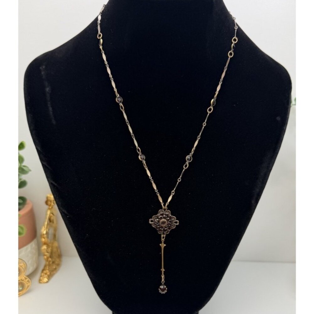Kenny Ma San Francisco Victorian Revival Y Pendant Necklace 21”